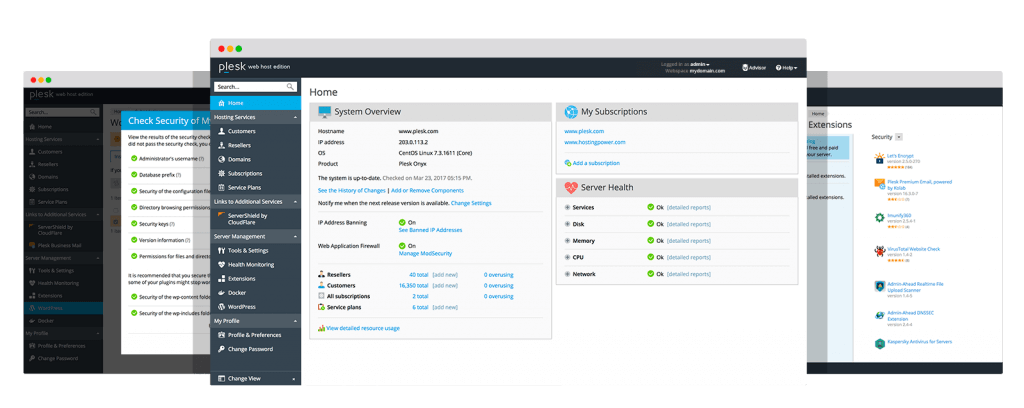 Plesk Webinterface